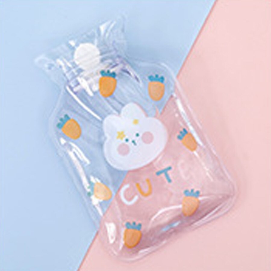 Transparent water injection water bag compress cartoon warm hand ...