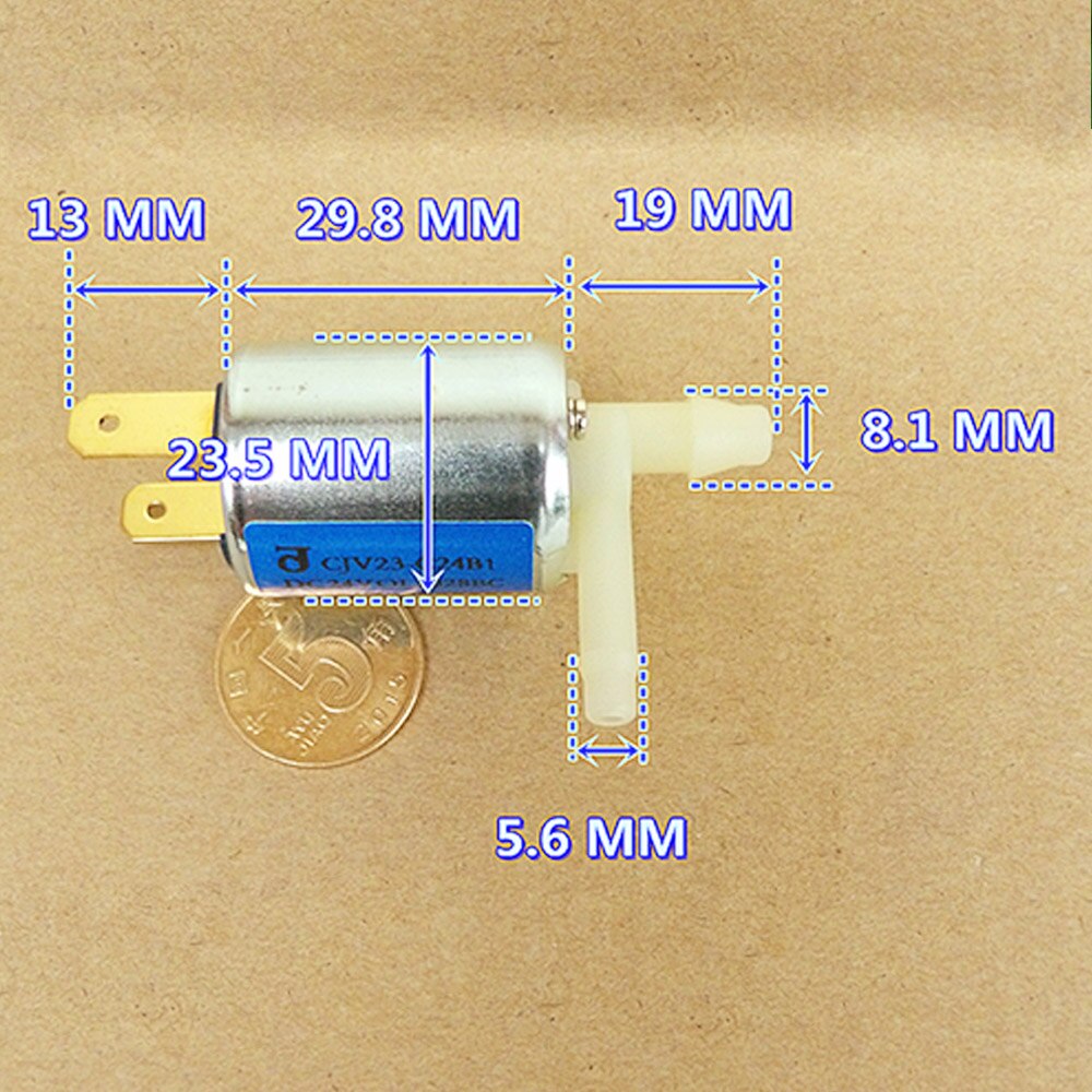 N/C Normally Closed Micro Electric Solenoid Valve DC 24V Wires Gas Water Air Control Exhaust Valve Electric Water Inlet Valve
