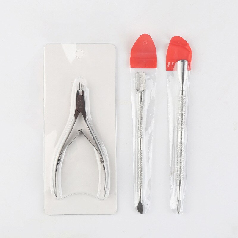 Nail Care Cleaner Nail Art Gereedschap Cuticle Pusher Set Manicure & Pedicure Tool Silver Rvs Vinger Dode Huid Push