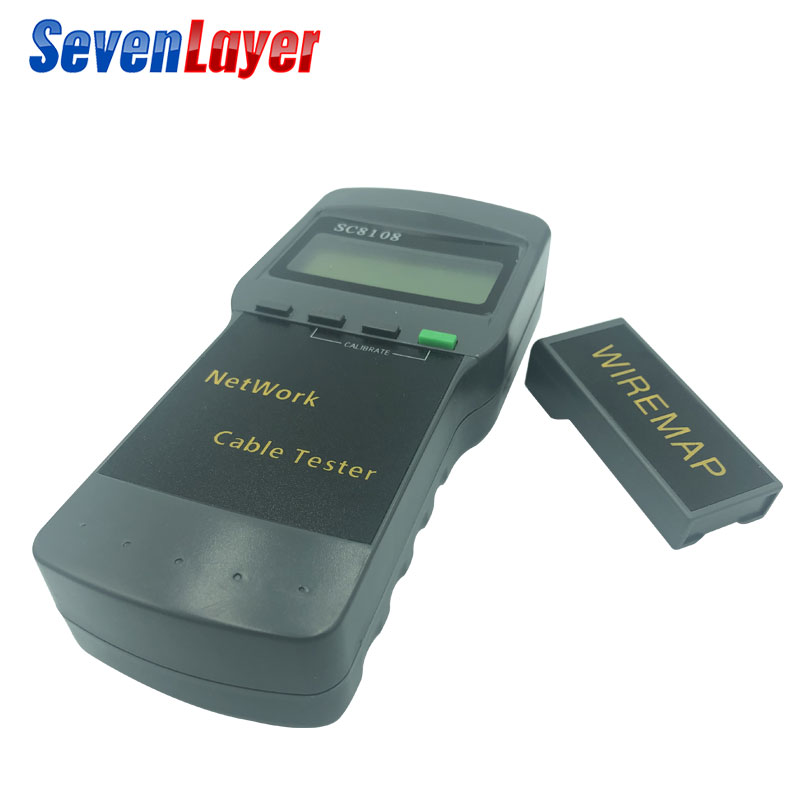 SC8108 Draagbare LCD Netwerk Tester Meter & LAN Telefoon Kabel Tester & Meter Met Lcd-scherm RJ45