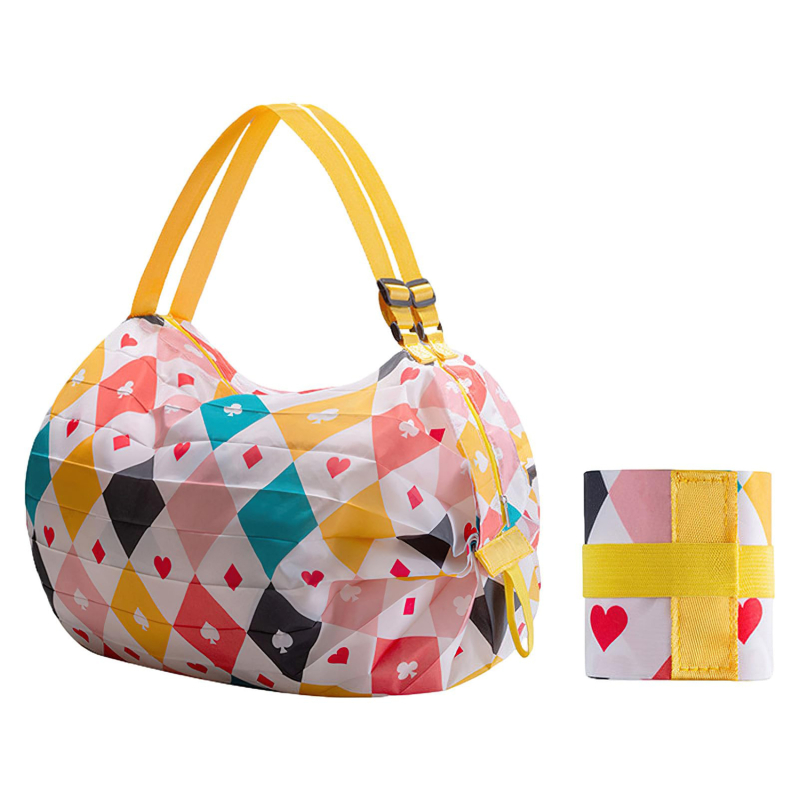 Reusable Waterproof Large Capacity Shopping Bag Oxford Cloth Foldable Travel Sea Beach Supermarket Multifunctional Storage Bag: green