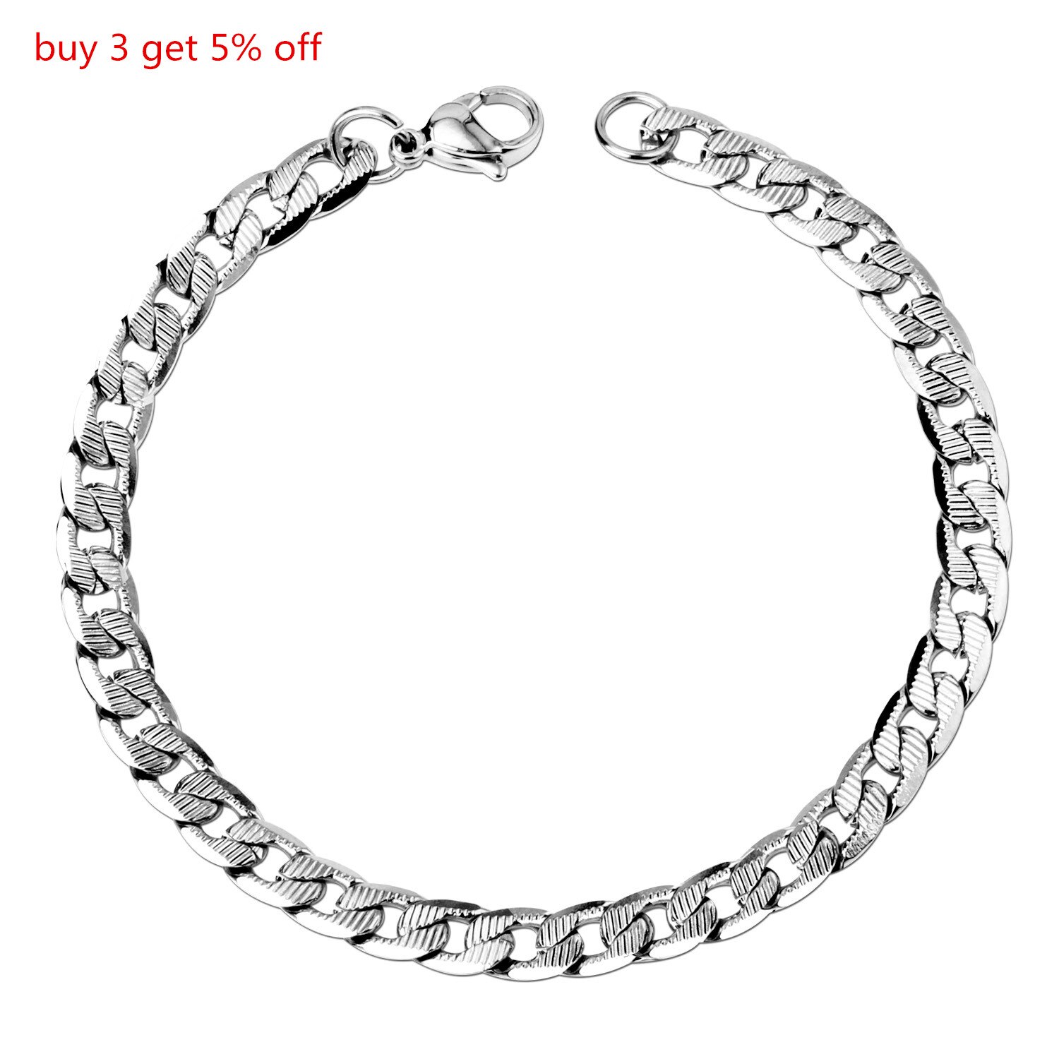 LUXUKISSKIDS Catene in Acciaio Inossidabile Braccialetti Dei Monili di Hiphop Lunghezza 22 centimetri di colore dell'oro aragosta Braccialetti per Le Donne Homme Femme Uomini