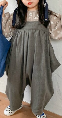 Tute E Salopette Delle Ragazze di Autunno e Inverno Nuovo Allentato Pantaloni dei bambini Del Bambino di Modo Casual Pantaloni Del Bambino Tute E Salopette Ragazzi: Grigio / 5T