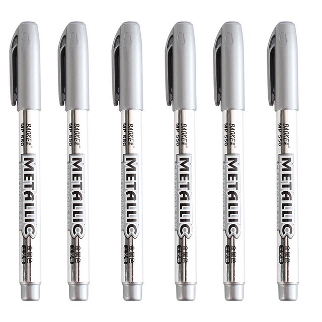 Marqueurs Acryliques Jnyan, Pack De 9, Pointe Moyenne 2-3 Mm, Blanc, Or