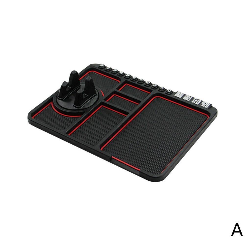 Multifunktionell bildyna matta bil anti-halk matta auto instrumentbräda telefonfäste hållare dash silikon glid klibbig telefon glida anti  j9 w 6: Röd
