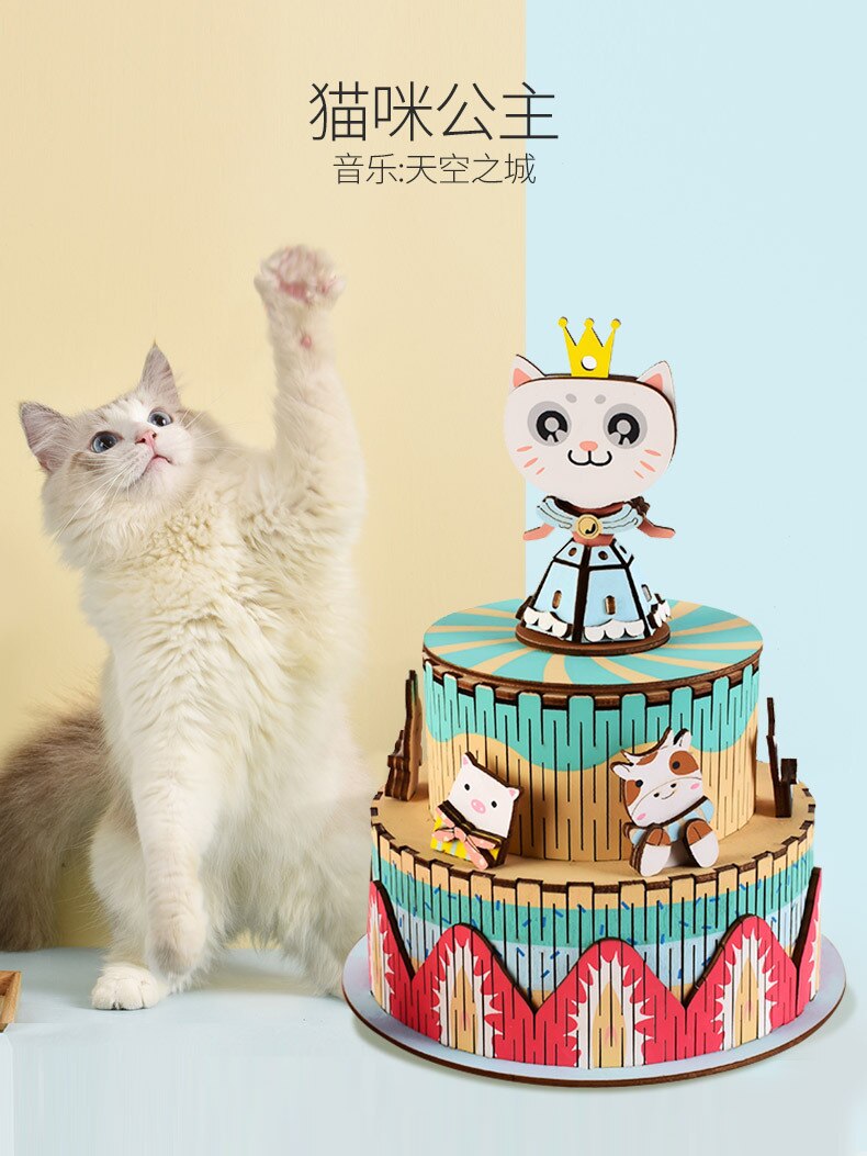 Stijl Handgemaakte, de Sql Verklaringen Zijn Run En Geretourneerd Resultaten Zijn Gemonteerd Creatieve Model Diy Hut Muziekdoos Shuang Shi Yi: M013 Cat Princess