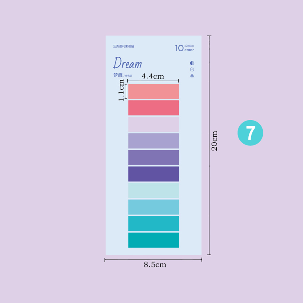 200 Sheets Colorful Sticky Notes Index Stickers Planning Reminder Memo Pad Bookmarks Notepads School Office Stationery: grey