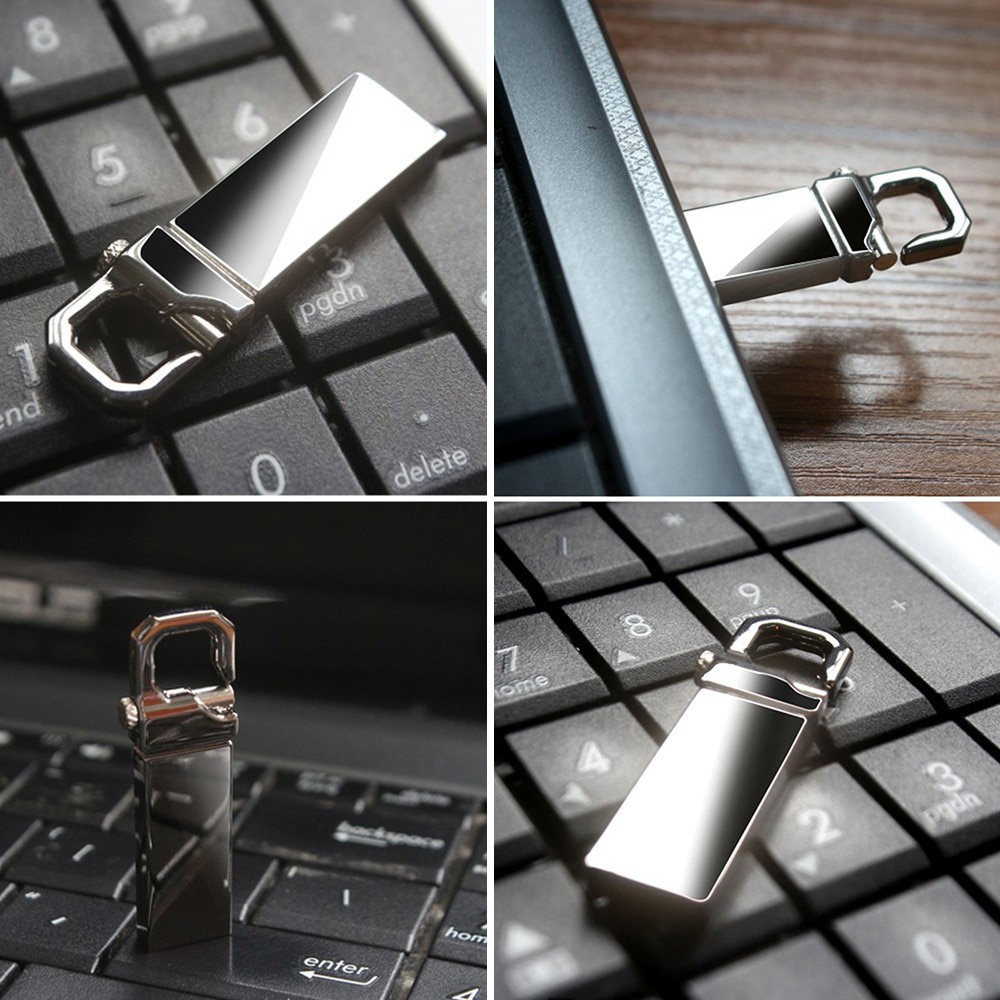 Metal pendrive USB Flash Drive 128GB 64GB 32GB 16GB 8GB flash Memory stick usb key hook pen drive mini usb stick