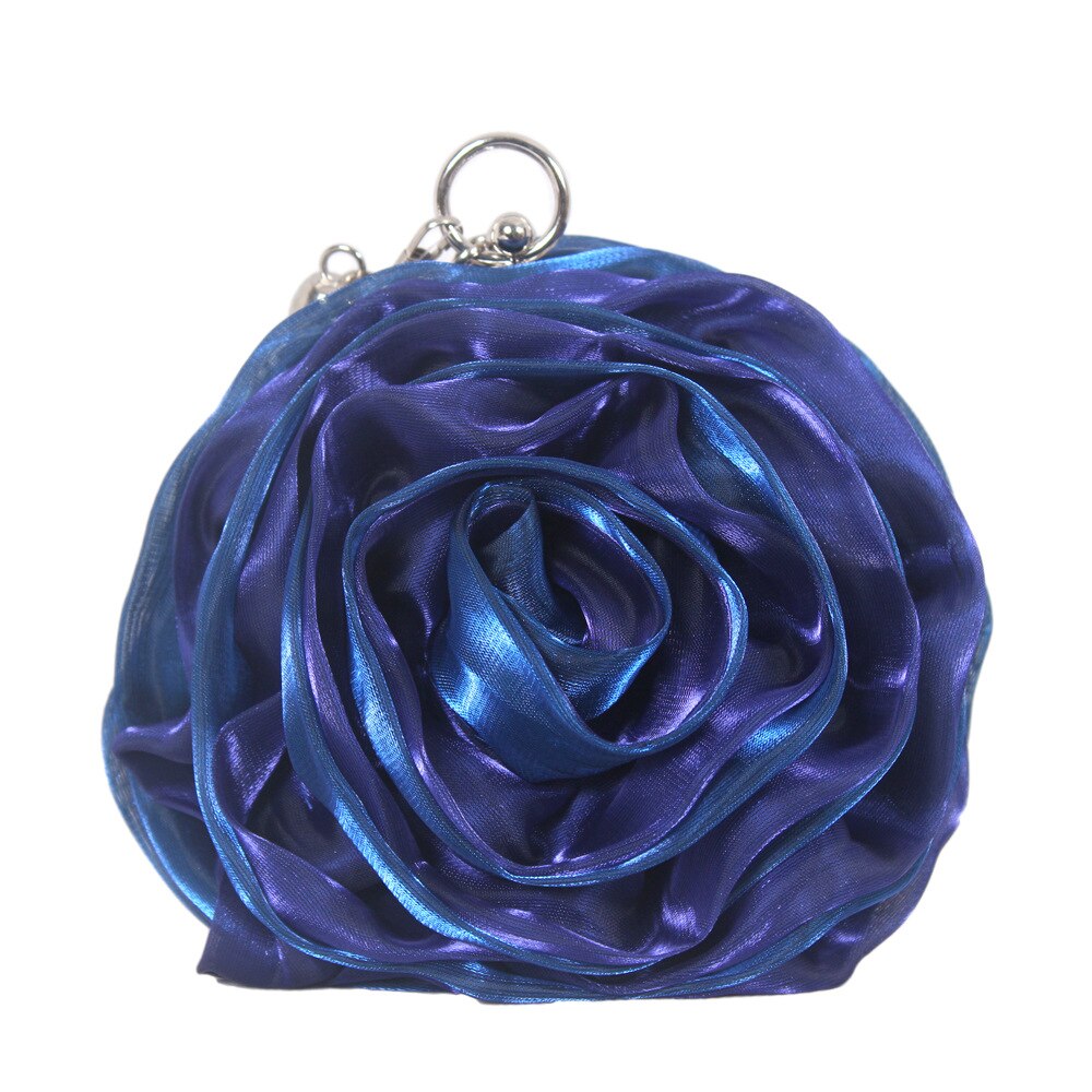 Purple Pink Red Ivory Gold Lovely Flower Rose Evening Bag Woman Clutch Coin Purse Bridal Wedding Bags Party Mini Bag: 16