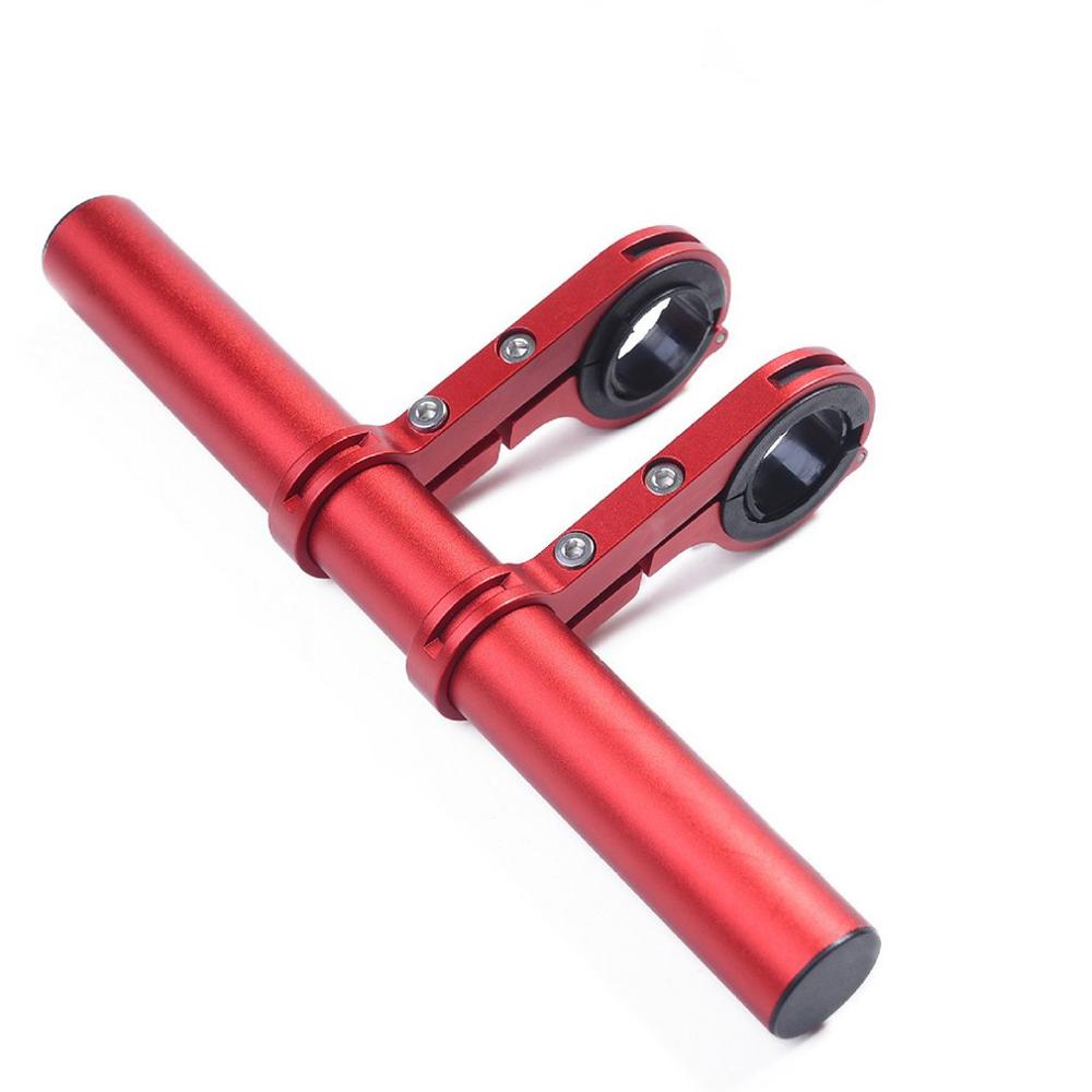 Sykkelhåndtak lommelyktholder håndtak sykkel tilbehør extender mount bracket moutain sykler scooter: Rød