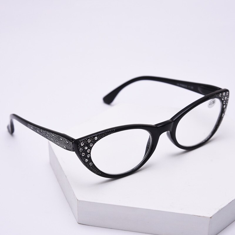 Oulylan Katze Auge Lesebrille Frauen Diamant Presbyopie Brillen Hyperopie Brille Damen Eyewears Tragbare + 2,0
