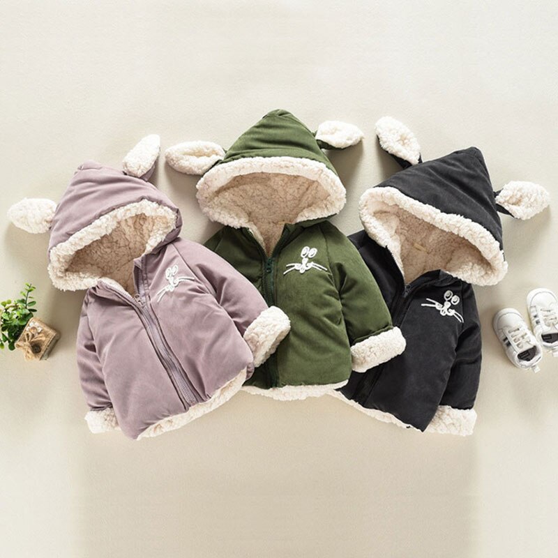 Voor Winter baby jongens meisje kleding outfits overalls dikke warme lamswol katoenen jas pasgeborenen baby kleding bovenkleding jassen