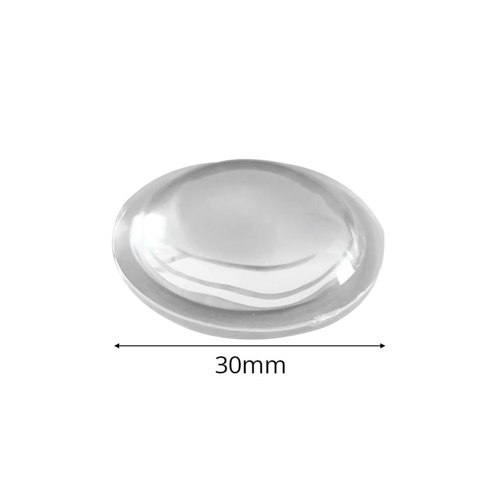 Lente de vidrio óptico convexo plano para linterna LED, lámpara automática, foco de luz, linterna de bicicleta, foco de cabeza, 30, 44, 54, 66 Mm: BLANCO