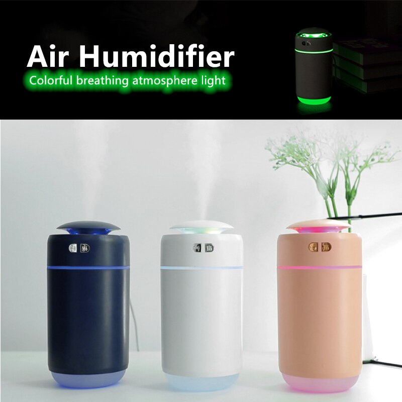 Mini Luchtbevochtiger 400Ml Aromatherapie Etherische Olie Diffuser Huishoudelijke Auto Usb Fog Maker Ademhaling Nacht Lamp Levert