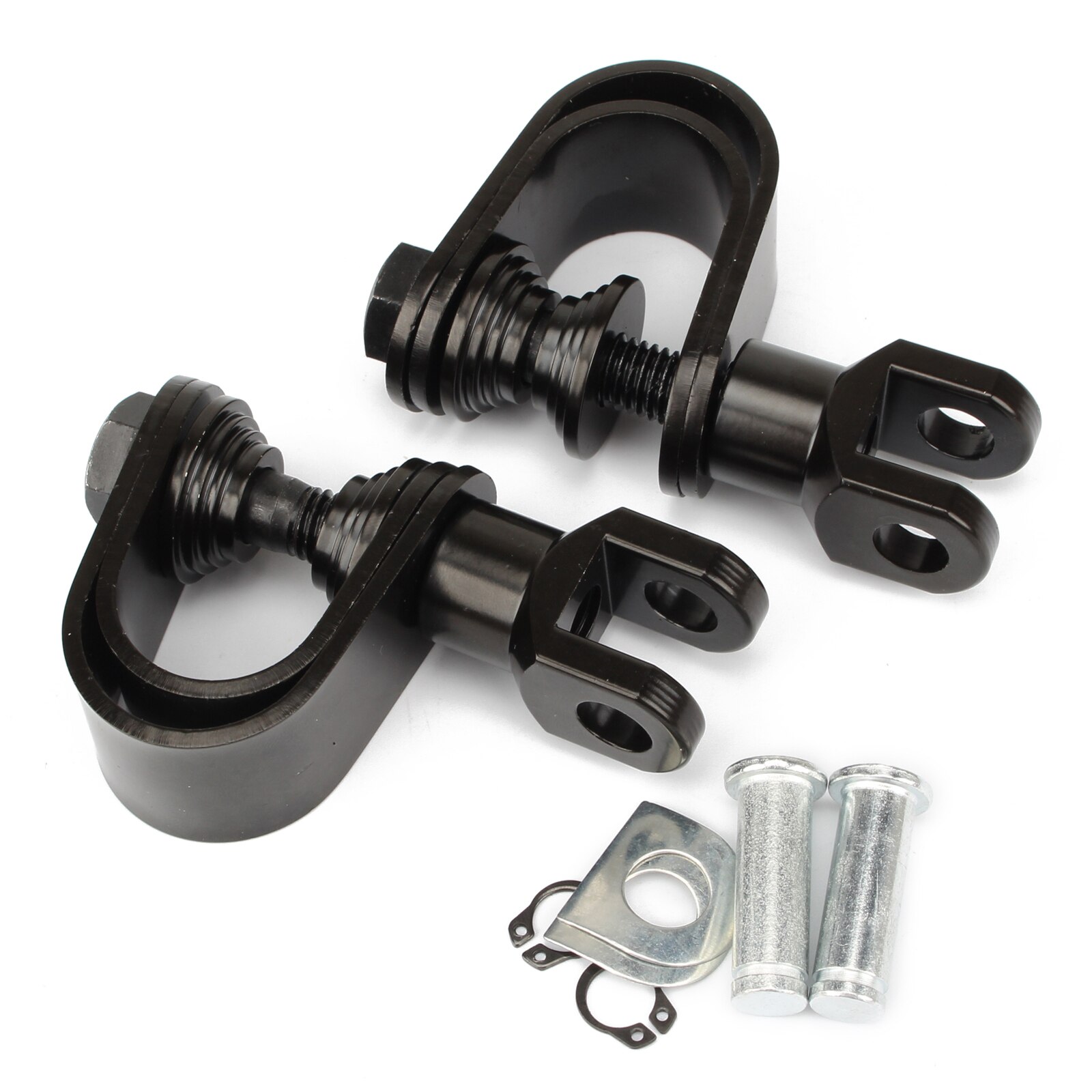 1 Pair Motorcycle Foot Pegs Footrest Clamp Mount Highway Pegs Engine Crash Bars Guard For Harley Sportster Dyna Chopper: C