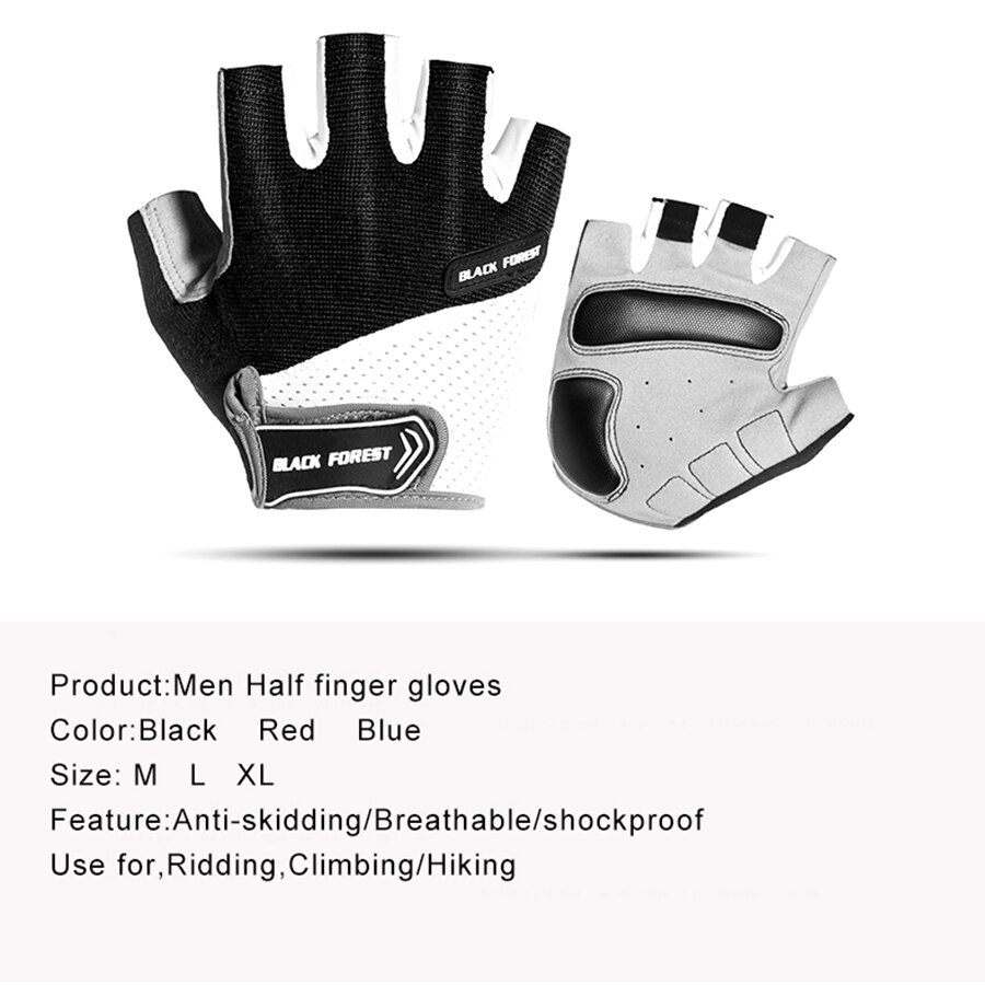 Guantes antideslizantes de medio dedo para levantamiento de pesas y fitness, guantes para ciclismo al aire libre, guantes para bicicleta de montaña, guantes para andar en bicicleta