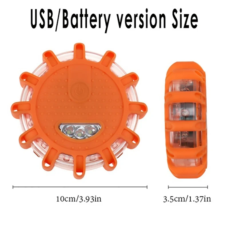 Luz de advertencia LED con batería integrada, 9 modos de seguridad, lámpara intermitente de emergencia, luz estroboscópica portátil, 1/2/3/4/6/8/10/12 Uds.