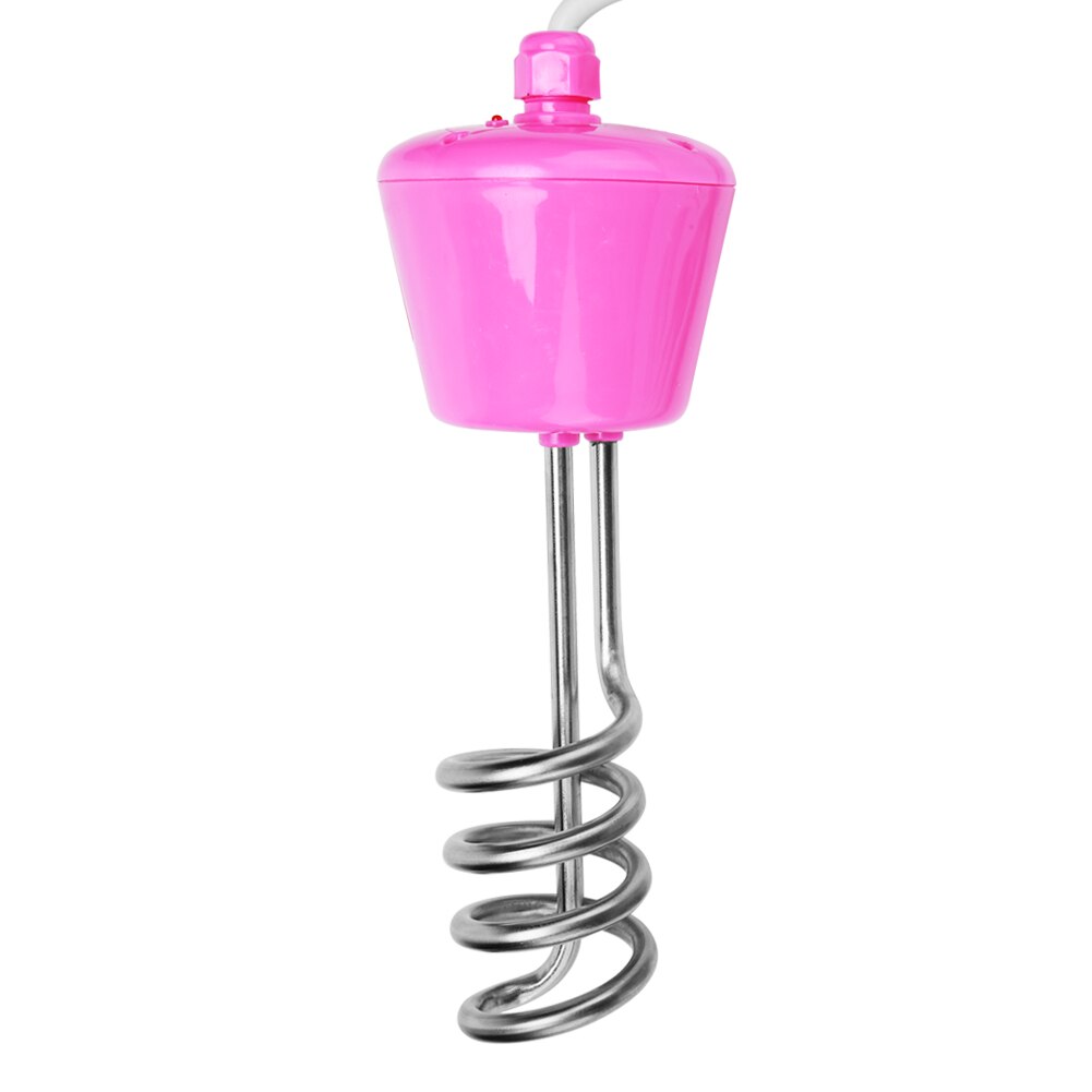 2500W Stainless Steel Electric Water Heater Mini Protable Rapid Heating Electric Floating Immersion Water Heater EU Plug: B