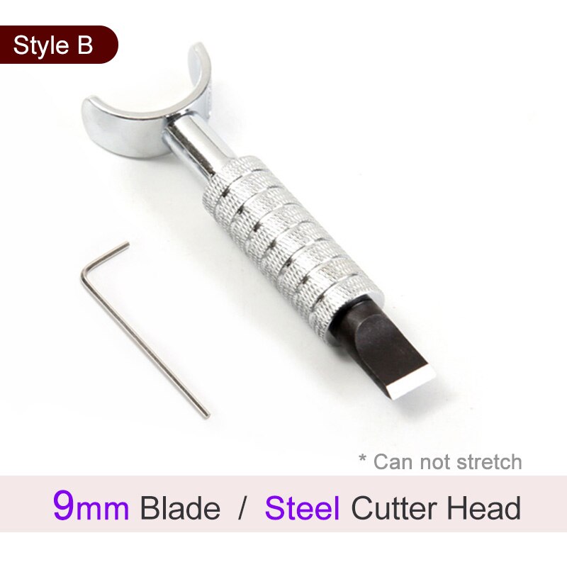 Leather Handwork Tool Rotary Swivel Knife Nicking Tool Ceramic Knife Head Perfect for Manual Leather with Extra Angle & Blades: Style B 9mm Steel
