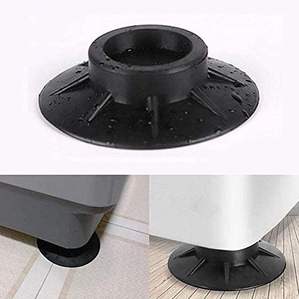 4pcs Non-slip Rubber Washing Machine Foot Pad Furniture Fixed Base Moisture-proof Refrigerator Pulsator Drum Base