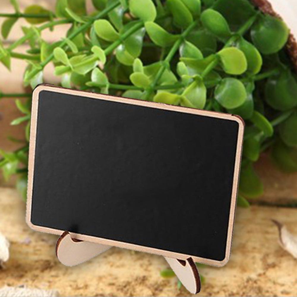 20 Pack Wooden White Framed Chalkboard Labels with Easel Stand Mini Chalkboard Blackboard for Food Cards for Wedding Office