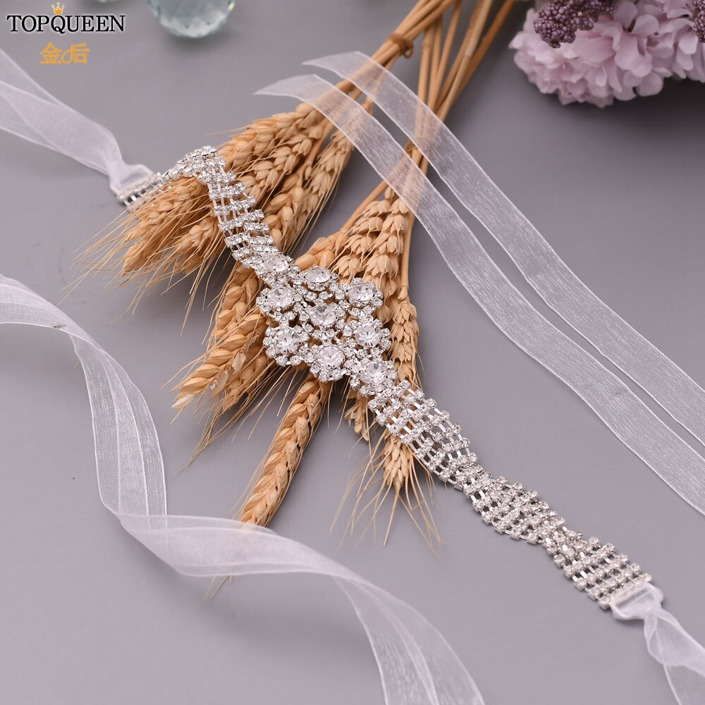 TOPQUEEN Bridal Belt Silver Bridal Belt Sash for P... Vicedeal TOPQUEEN Bridal Belt Silver Bridal Belt Sash for P... Vicedeal