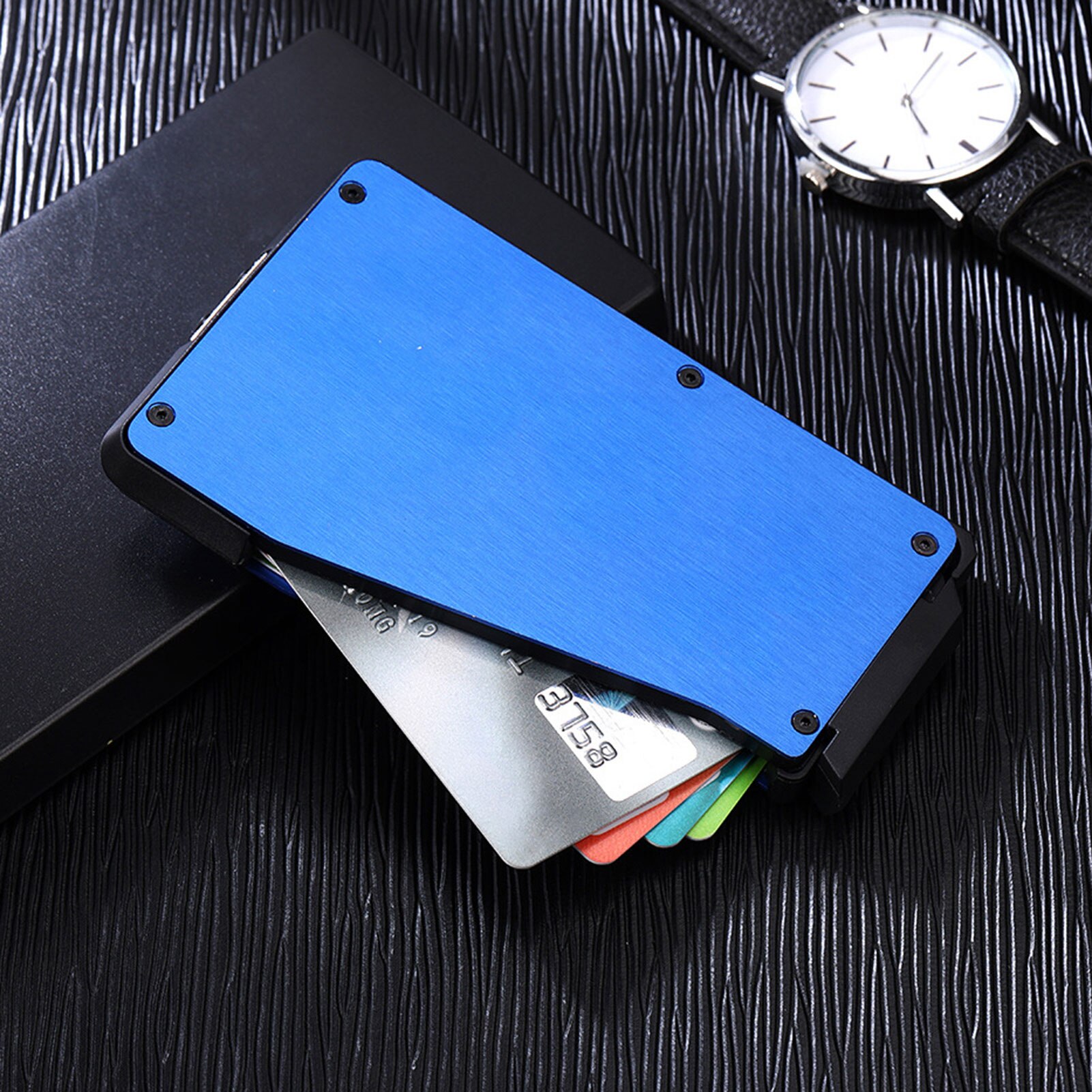 Aluminum Alloy Anti-magnetic Anti-static Bank Credit Card Case Clip Holder Box Bank Business Id Card Wallet