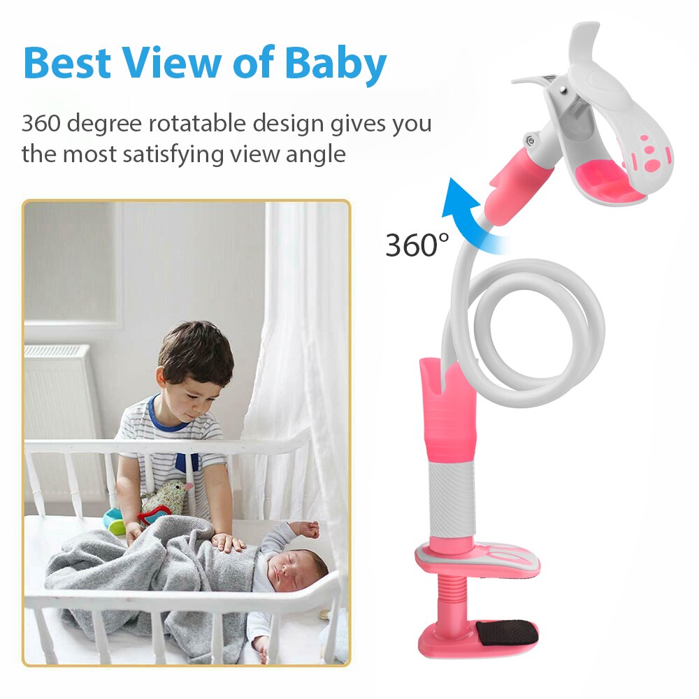 105CM Baby Monitor Halter Multifunktions Universal Kamera Halter Stehen für Baby Monitor Montieren auf Bett Einstellbar Lange Arm Halterung