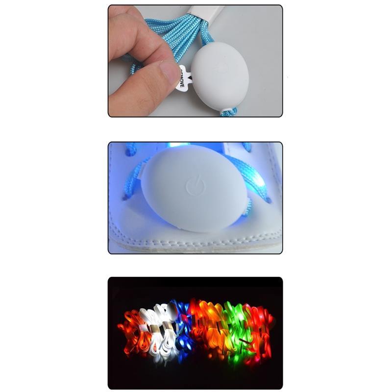 LED Licht hoch Schnürsenkel Nylon LED Schnürsenkel mit Blinkende Schnürsenkel für Party Favors Hüfte hüpfen Tanzen Radfahren skaten