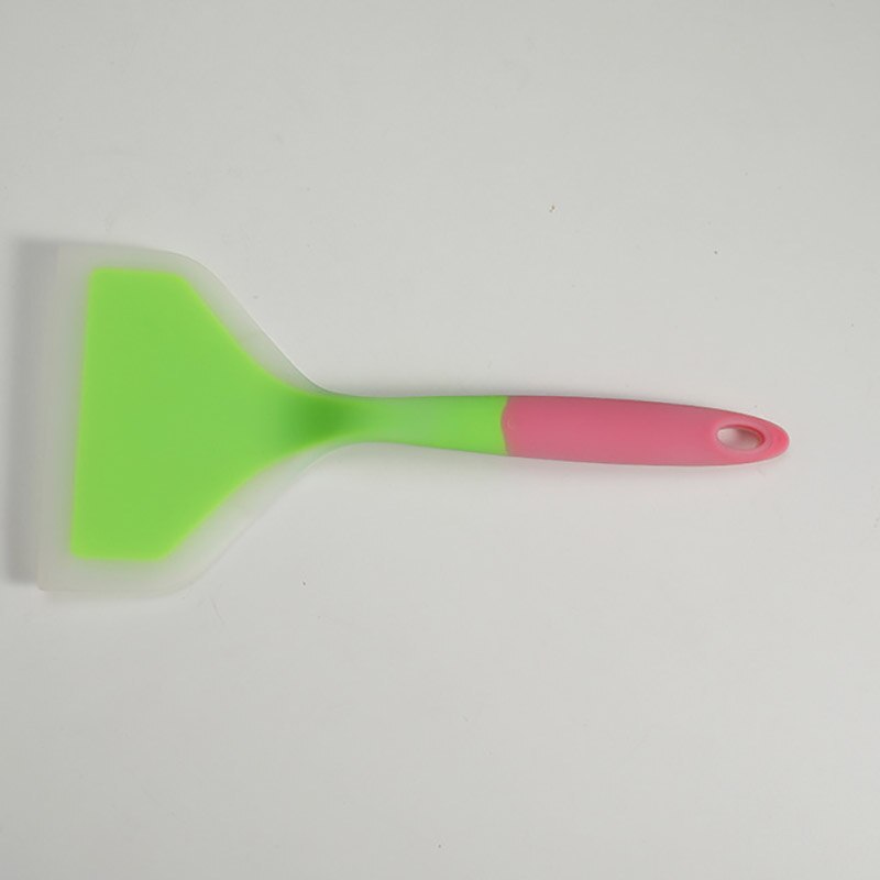 Espátula antiadherente para cocina, utensilios de cocina de silicona con gancho, 1 Uds.: green