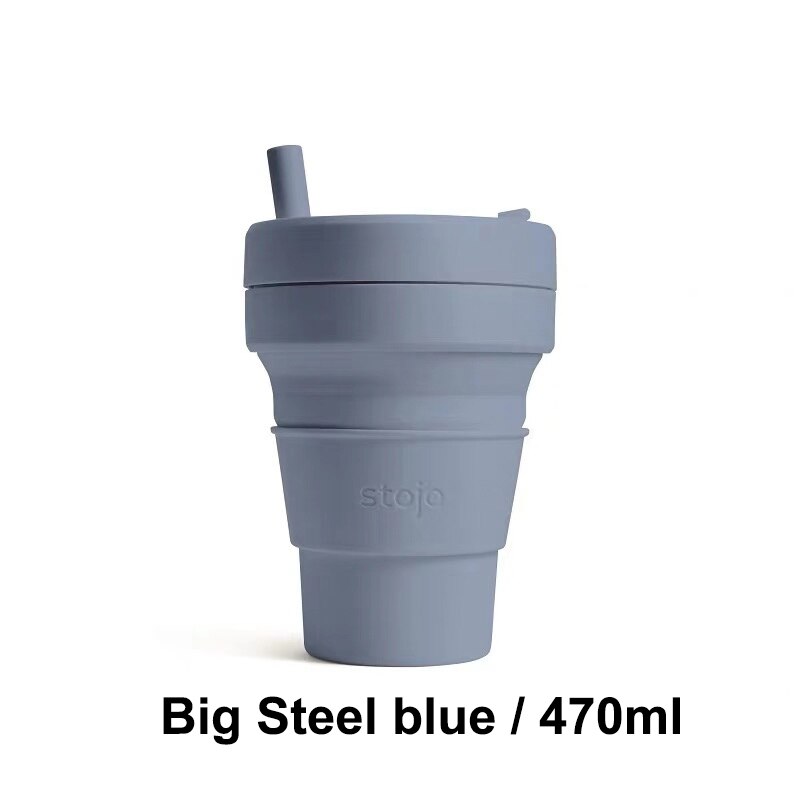 STOJO TASSE Klapp Silikon Tragbare Silikon kaffee tasse multi-funktion folding silica tasse Büro reise Wesentliche