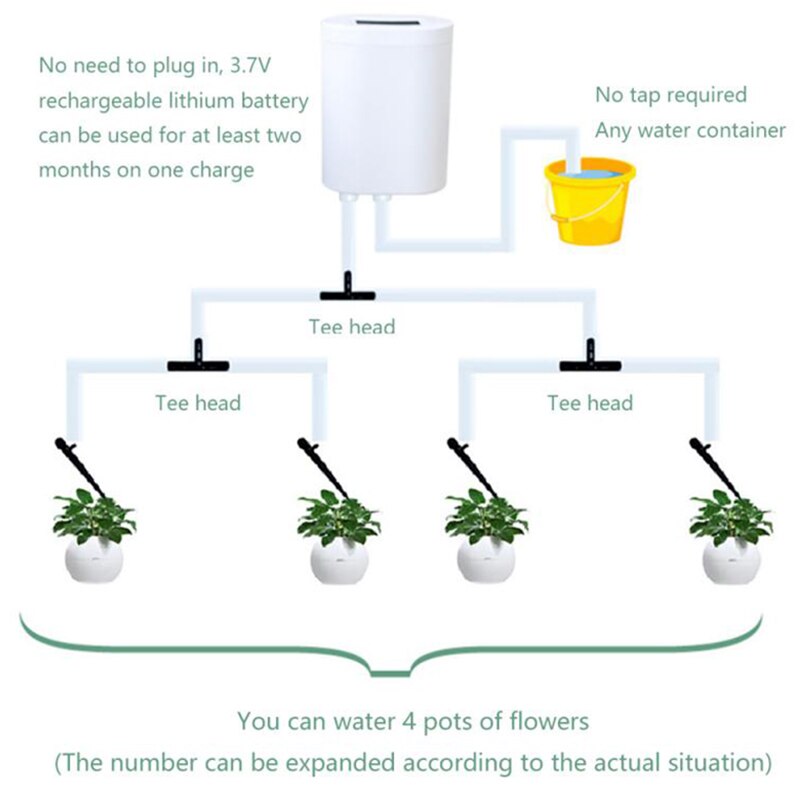 Automatic Watering Plant Drip Irrigation Tool Water Pump Sprinkler System Controller Watering Machine Garden Watering