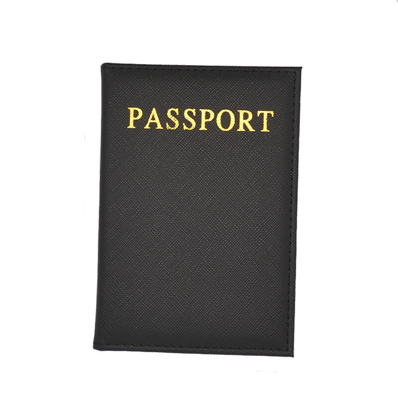 Universal Travel Passport Cover Women Pu Leather Cute Pink Holder Passport Lovely Girl Pasaport Case Travel Covers for passports: Black