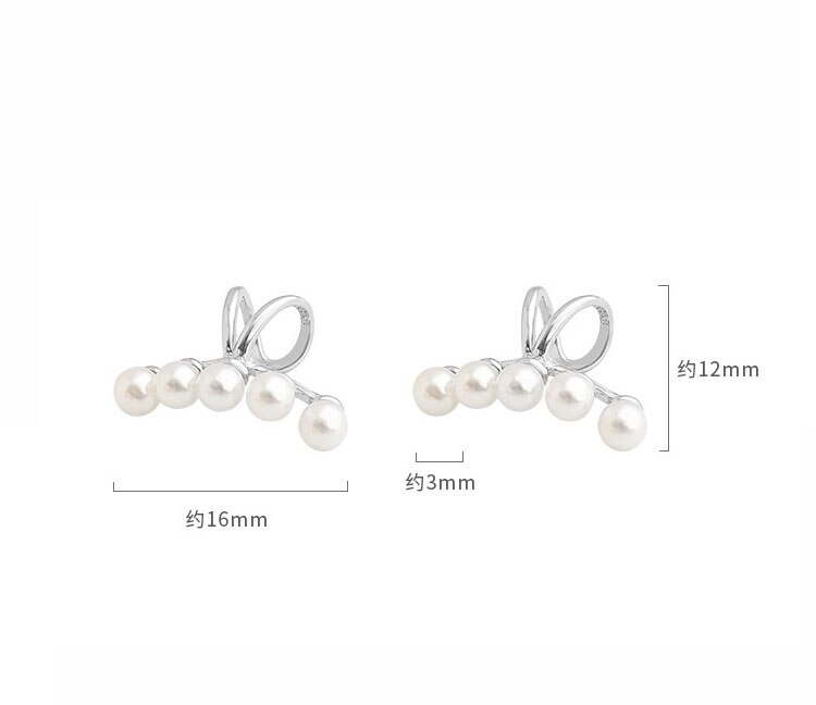 1 paar schick Perlen wickeln Earcuff Clips Ohrringe Elegante Nicht Ohr See Knorpel Clip auf Ohr Knochen Manschetten für Frauen mädchen