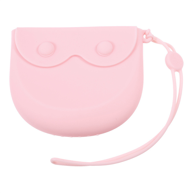 Solid Color Silicone Square Coin Purse INS Mini Small Item Bag Lipstick Cosmetic Bag Data Cable Storage Bag Women: Dark Grey
