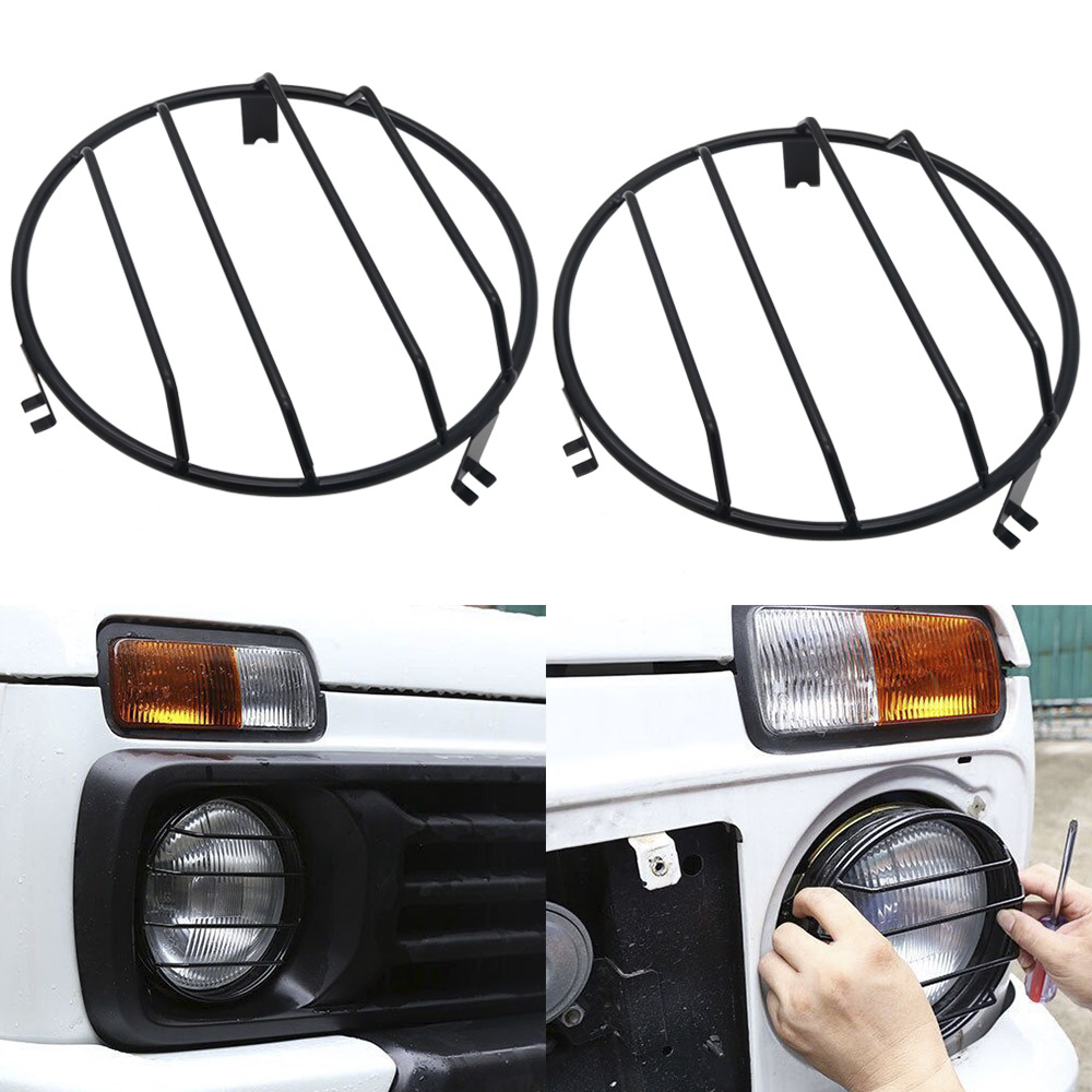 Faros delanteros de Metal para coche LADA NIVA, 2 uds., protección moldura de cubierta de marco, accesorios para coche LADA NIVA