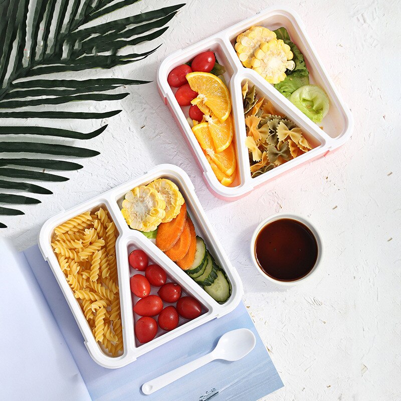 3 Partition Portable Lunch Box Microwave Oven Bento Box Healthy Plastic Food Storage Container Lunchbox BPA Free