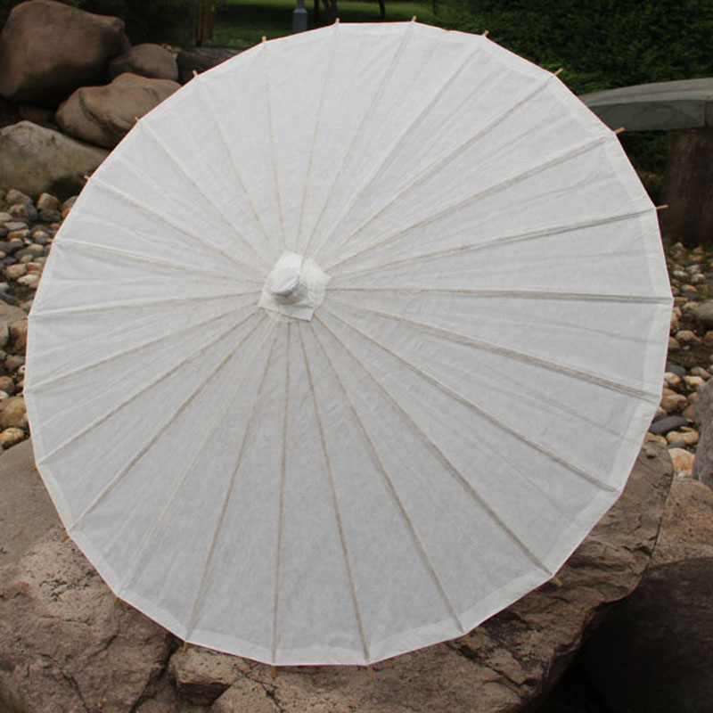 Fødselsdagsfest bruser bambus ribber dekoreret rispapir paraply parasol børn diy papir paraply
