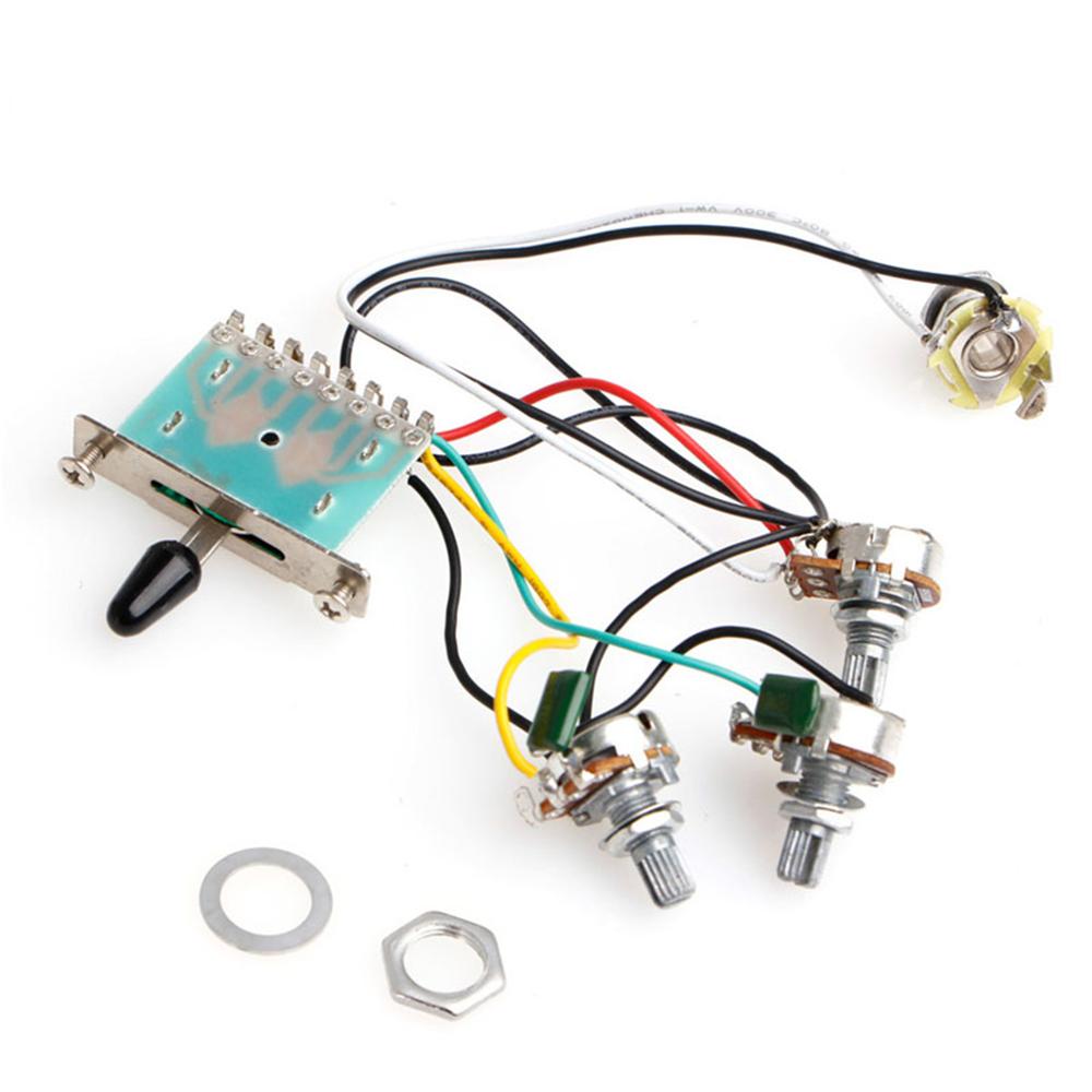 5-Way Switch 250k Pots Knobs Wiring Harness Pickup for Strat Guitar