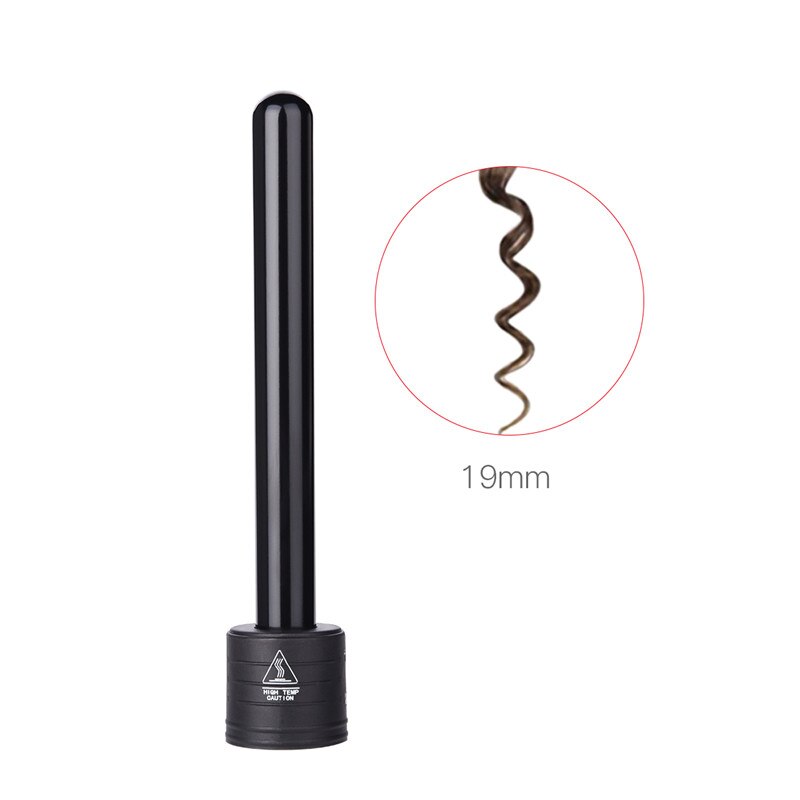 5 in 1 Ceramic Styling Tools Hair Curling Iron Hair waver Pear Flower Cone Electric Hair Curler Roller Curling Wand: 19mm