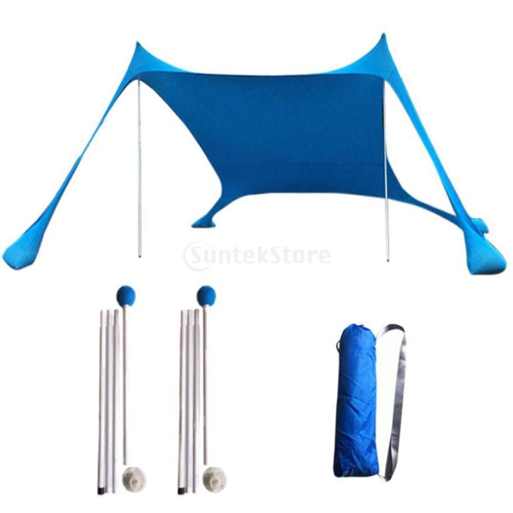 Portable Tent Tarp Sun Shelter Pop Up Beach Sun Shade Canopy for Outdoor Activities 3-4 person