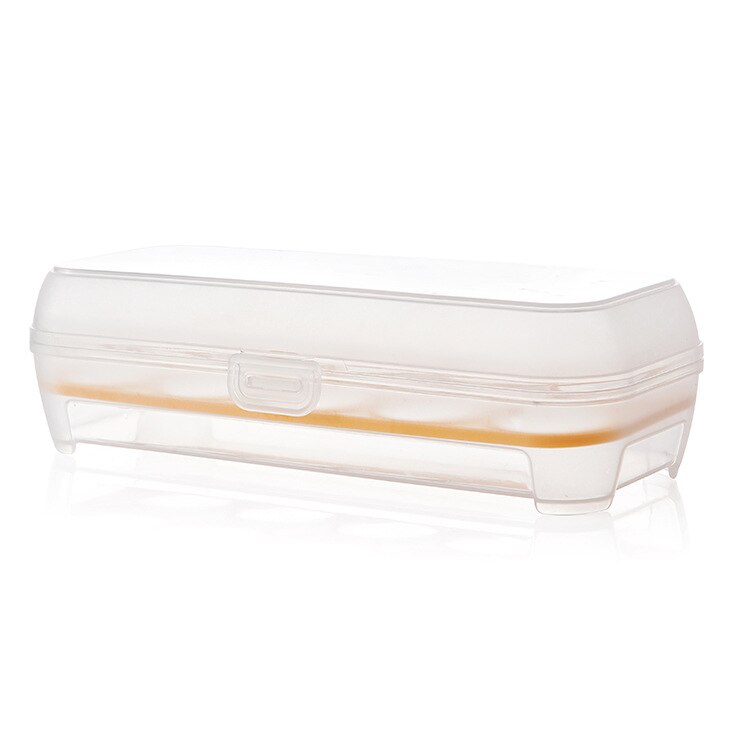 Bandeja de plástico para huevos, recipiente de almacenamiento para guardar huevos, contenedor organizador portátil con tapa para bandeja de huevos de uso doméstico 1 Uds