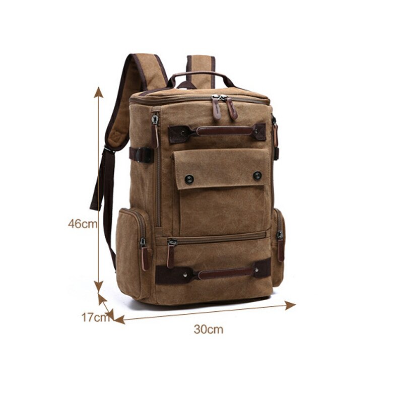 Heren Rugzak Vintage Canvas Rugzak Schooltas Mannen Reistassen Grote Capaciteit Rugzak Laptop Rugzak