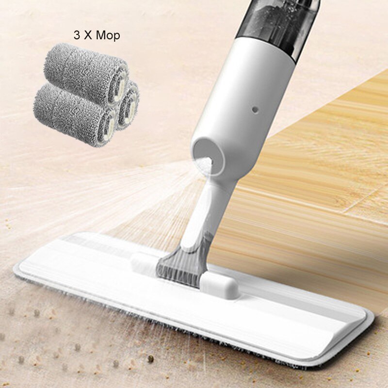 Oneup spray water desinfecterende vloeibare dweil huishoudelijke houten vloer dweil 360 graden roterende handmatige waternevel dweil: Drie dweilen
