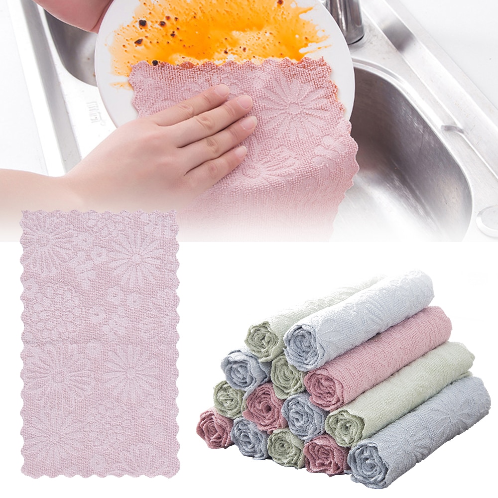 Kök praktisk superabsorberande städduk avtorkning trasa diskhandduk tålig diskbänk mikrofiber städtrasor