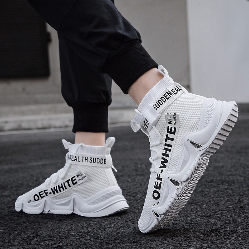 Outdoor Men Free Running for Men Jogging Walking Sports Shoes High Lace-up Athietic Breathable High Sneakers