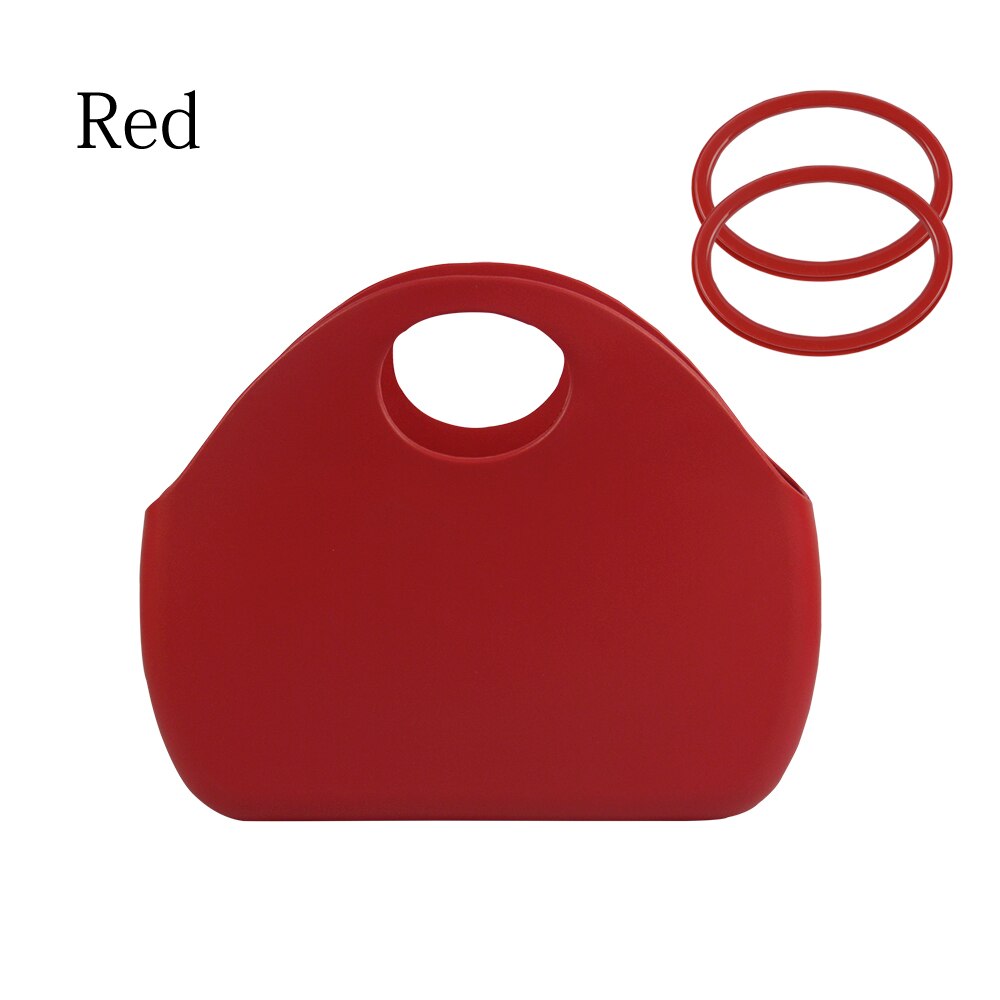 Obag-stijl tas voor o moon classic waterdichte eva-tas van rubber en siliconen voor dames: Rood