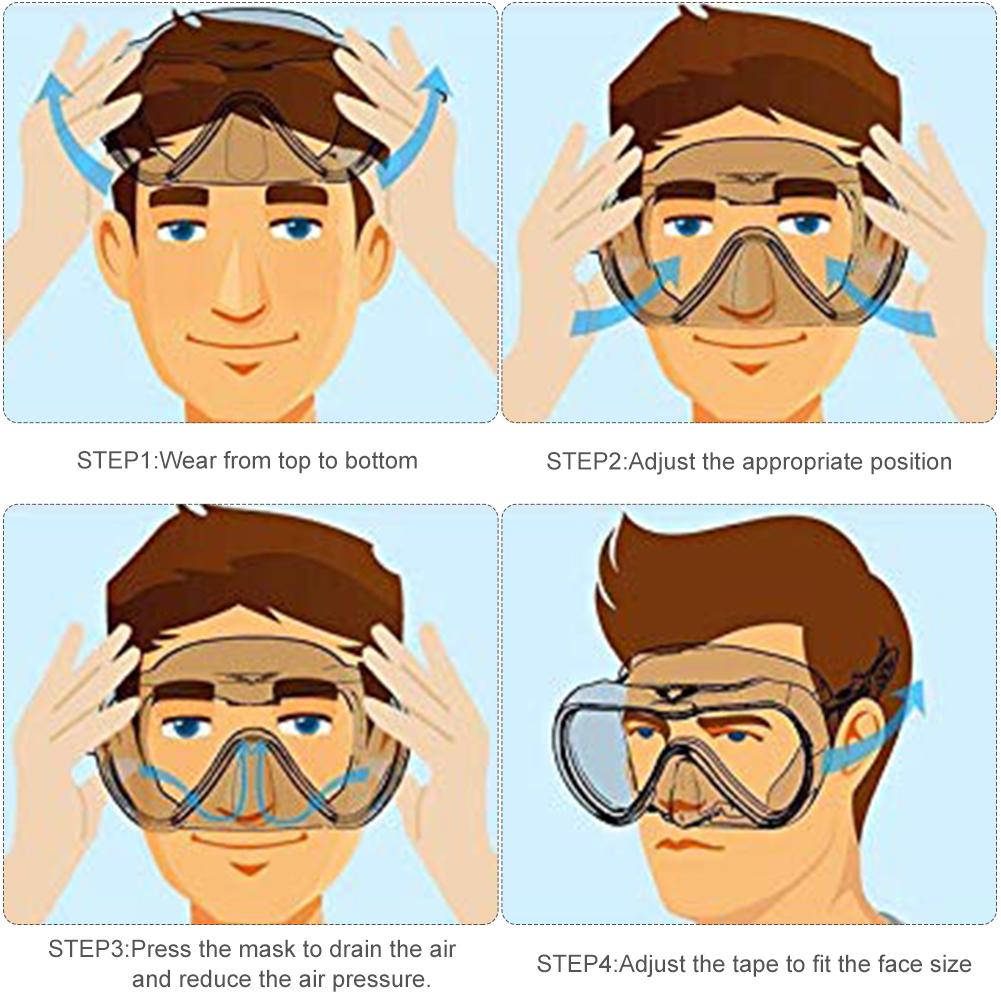 Underwater Diving Anti-fog Diving Mask Snorkeling Set Breathing Mask Safety Waterproof Swimming Equipment