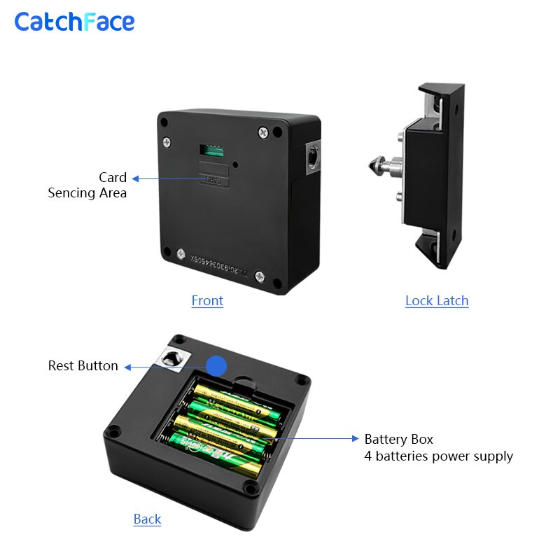 Cabinet Lock Invisible Electronic RFID Lock,Hidden Door lock Keyless Inivisble RFID Locker Castle Furniture Cabinet,Drawer Lock