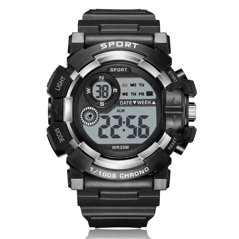 YIKAZE Sports Watches Men Women Digital Watch Waterproof Luminous Alarm Clock Electronic Wristwatch for Kids Children